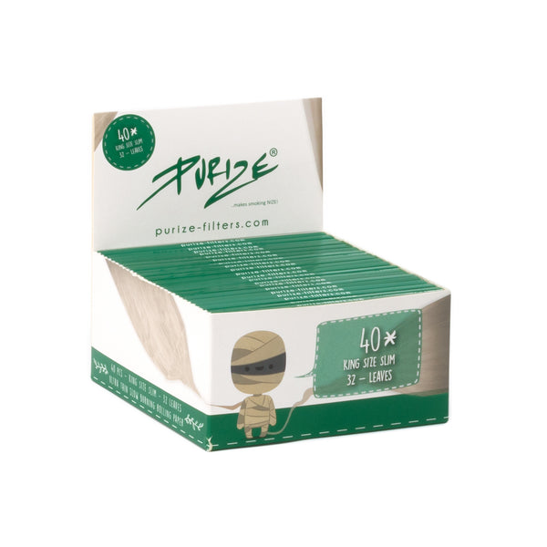 PURIZE Rolling Papers Display - King Size Slim 40 pezzi